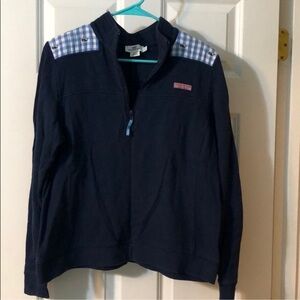 Vineyard Vines Shep Shirt, Navy w/ Whale Print, Sz Large